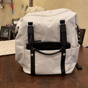 Samsonite White and Black Backpack Tote